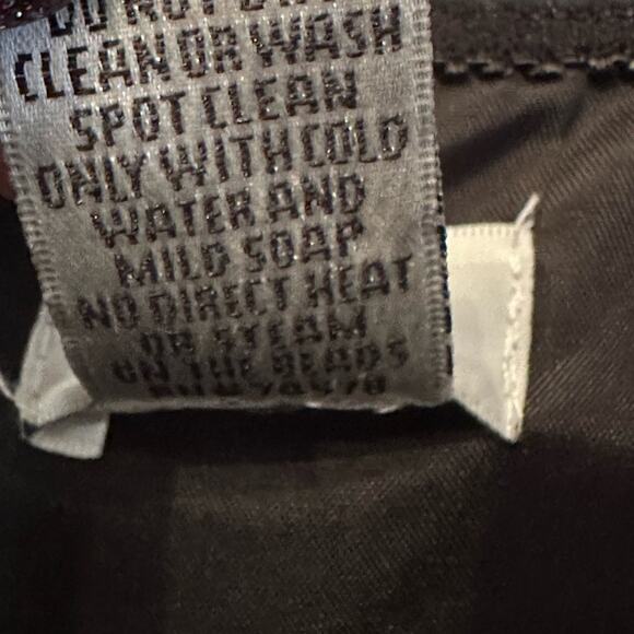 Cache Black Pleat Bodice Rosette Ball Gown Formal Dress Size 8 - Picture 12 of 12